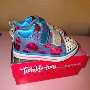 Twinkle toes by skechers toddler Velcro sneakers